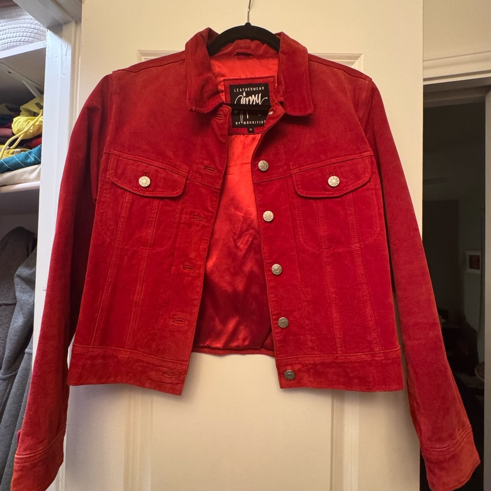Gipsy by Mauritius Red Suede Jacket Sz S